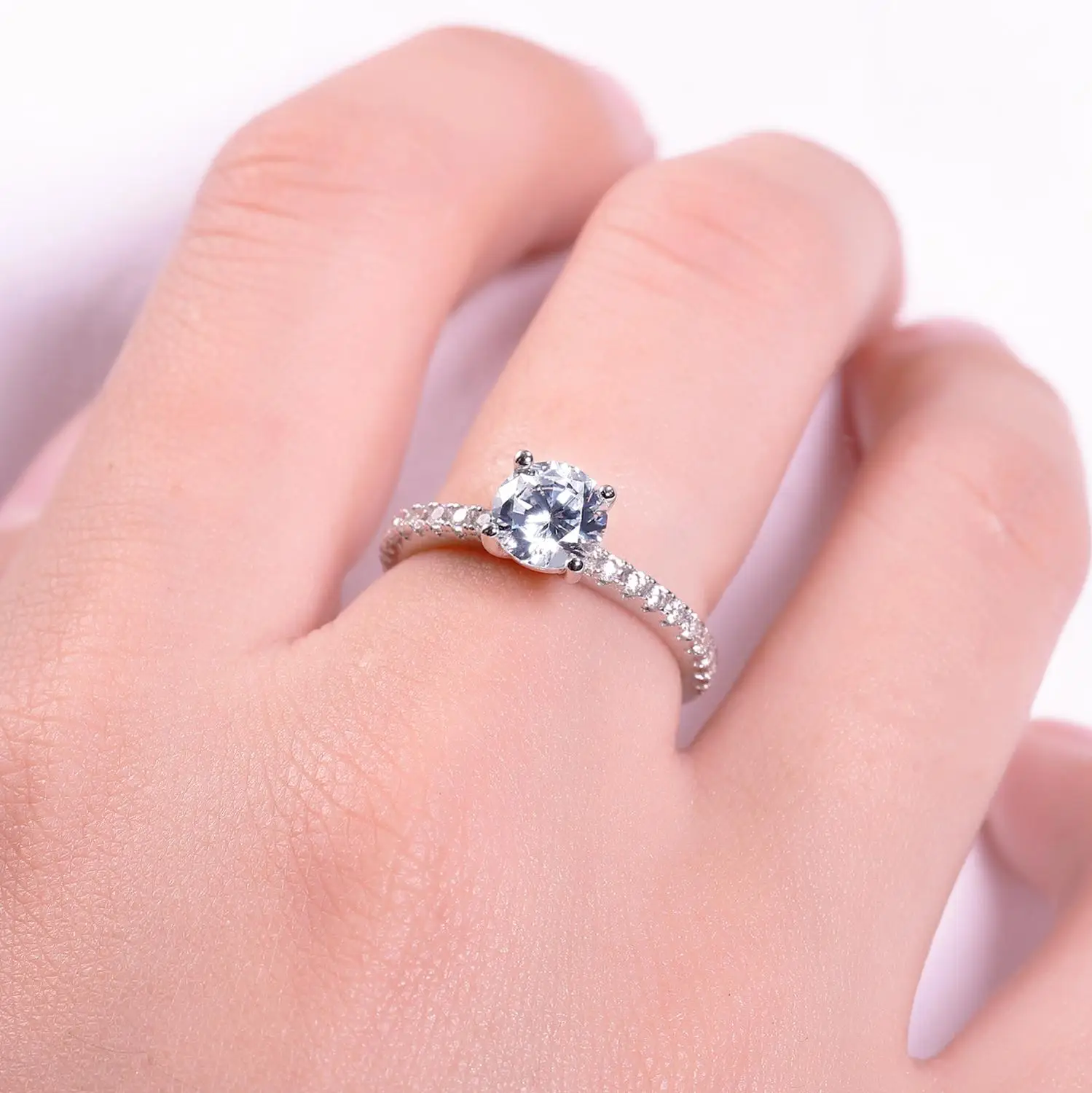 Роскошное балетное кольцо gemb's классическое обручальное из стерлингового