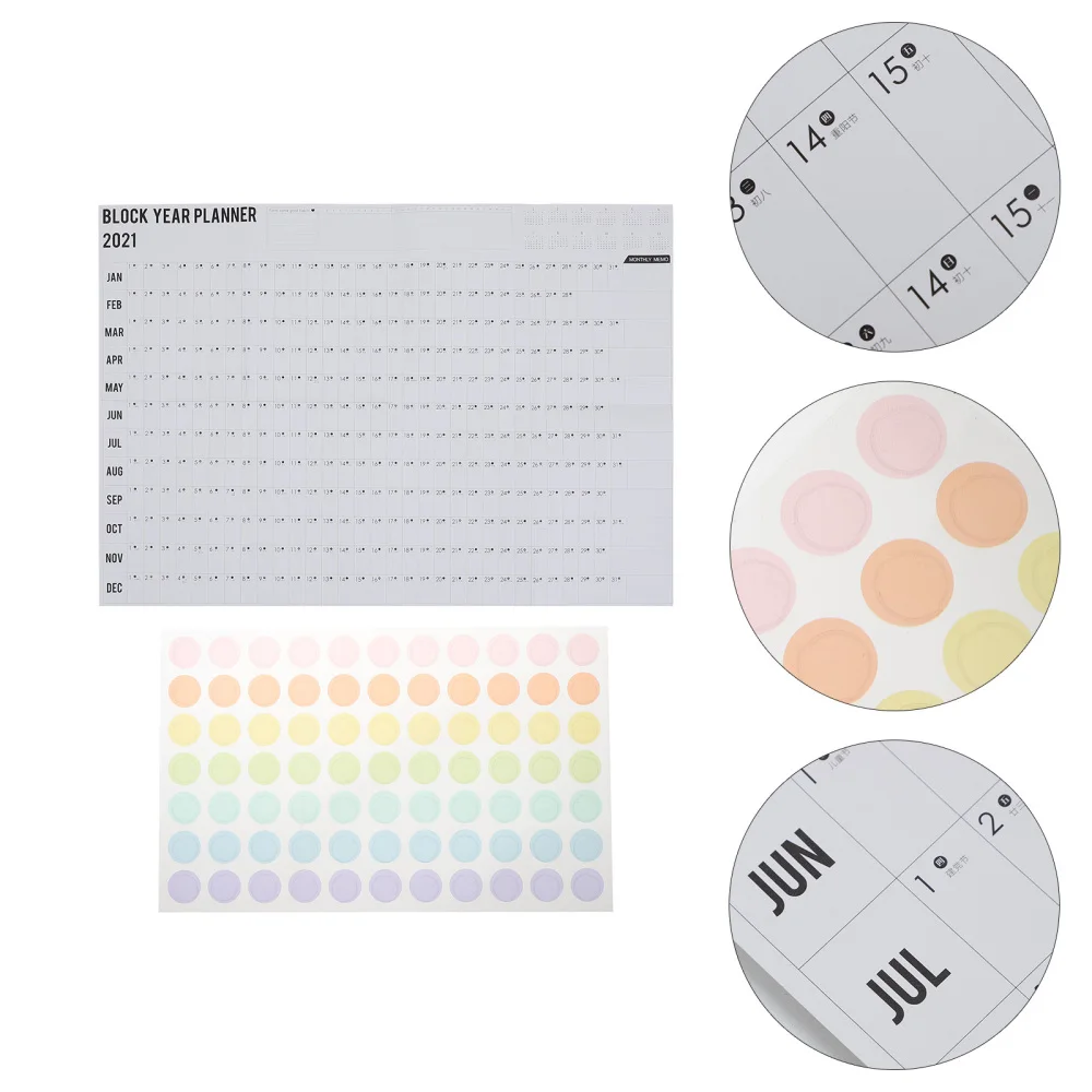 

1PC Planning Memo Calendar 2021 Daily Schedule Calendar for Home Office