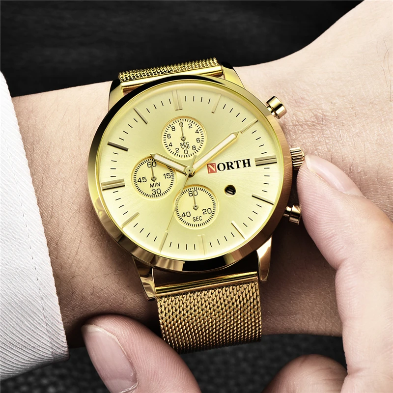 

NO.2 Watch Men Luxury Brand Men Fashion Business Quartz Watches Full Steel Gold Waterproof Clcok Male Casual Sport Quartz-watch