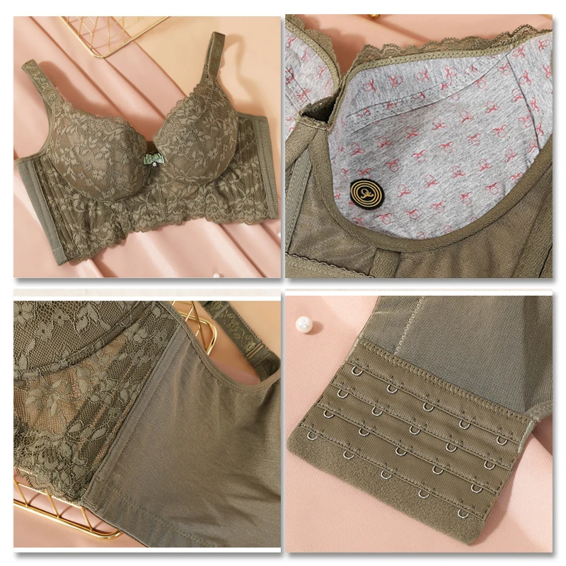 

Women's Underwire Full Coverage Sheer Lace Supportive Minimizer Bra 34 36 38 40 42 B C D E