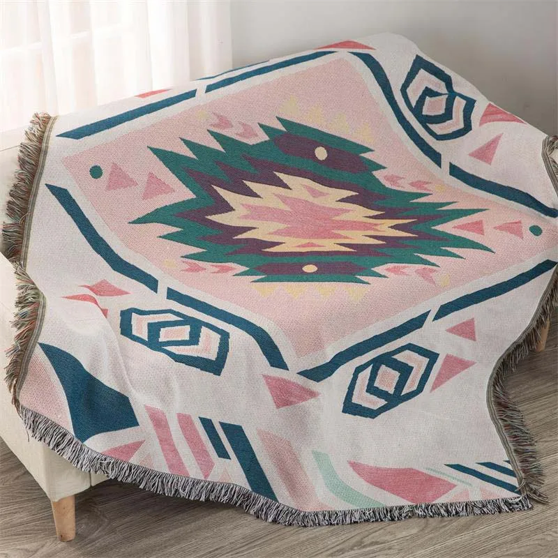 5 Nordic Knitted Couch Armchair Tassels Blanket Pet Dog Sleeper Sofa Mattress Protector Plaid Coverlet - Цвет: 5