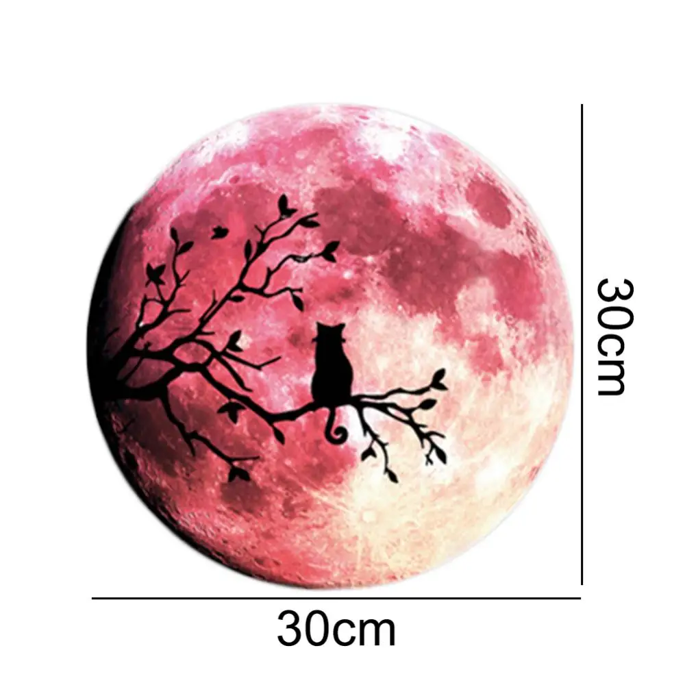 

LTP Luminous Moon Wall Sticker Halloween Luminous Fluorescent Decoration Wall Sticker Home Decoration Mural Decal