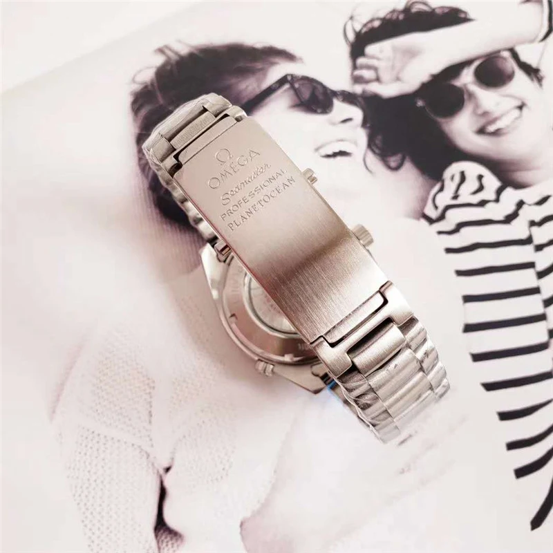 

Omega- Luxury Brand Ceramic Bezel Mens AAA Mechanical SS 007 Automatic Movement Men Watch Designer Watches Wristwatches 611