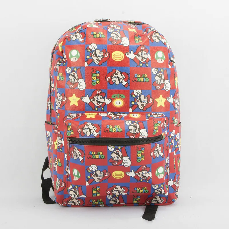 Рюкзак для косплея Супер Марио из искусственной кожи школьный ранец на плечо с