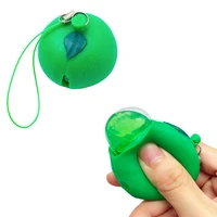 kawaii mini fruit orange keychain squishy toy prank anti stress slow rising squeeze stress relief toy for adult kid fun gift toy
