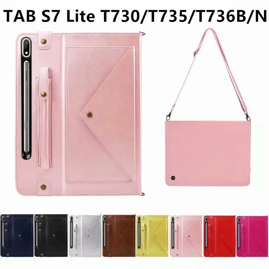 

Чехол-накладка для Samsung Galaxy Tab S7 FE, T730, T735, из искусственной кожи