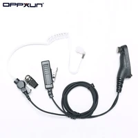 police air tube earpiece microphone ptt headset for motorola two way radio walkie talkie dp4400 dp4401 dp4600 dp4800 dp4801