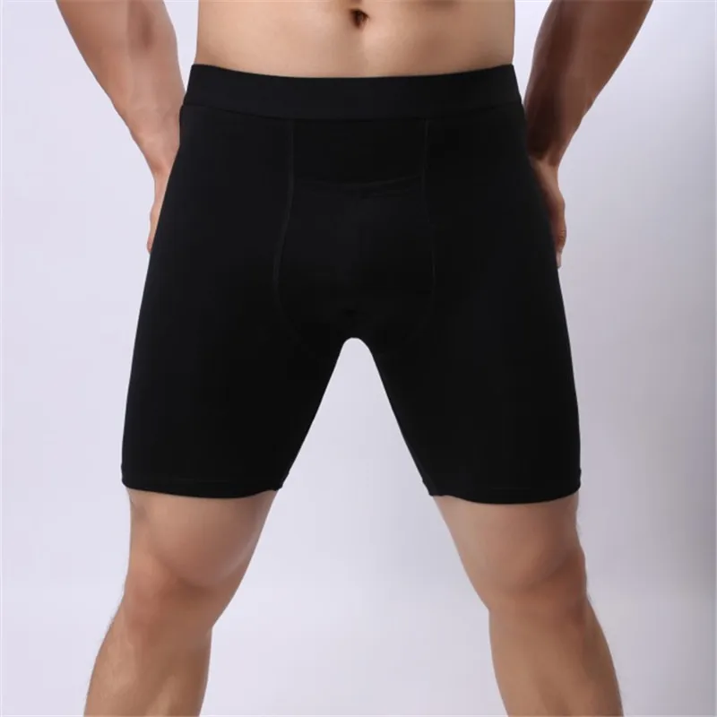 

Men Cotton Long European Size Boxer Underwear Solid Mens Underpants High Quality Male Panties Breathable Sexy Man Shorts