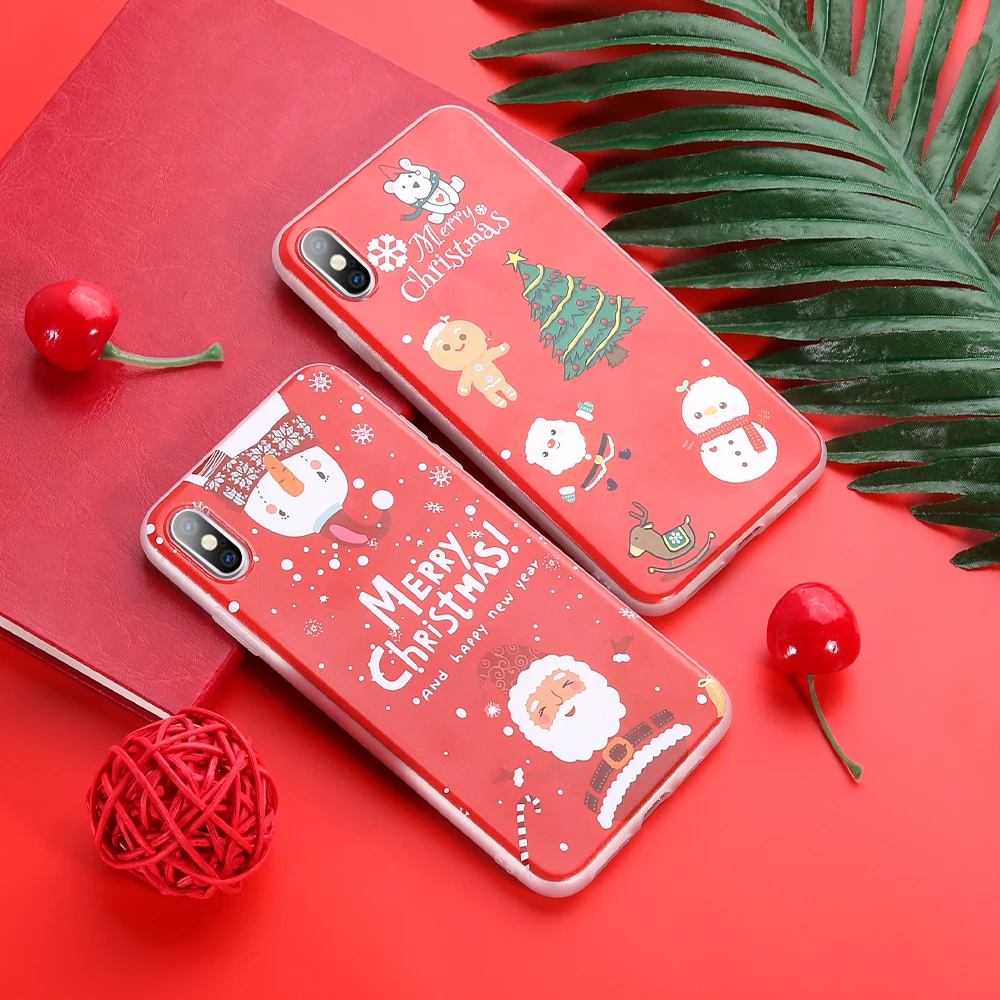 KISSCASE Рождественский чехол для iPhone 11 6 6s 7 8 Plus мягкий TPU телефона X XR XS Max pro max Capinhas Coque