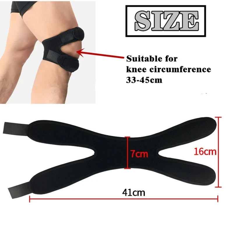 

1PCS Sports Kneepad Double Patellar Knee Patella Tendon Support Strap Brace Pad Protector Open Knee Wrap Strap Band Fitness -40
