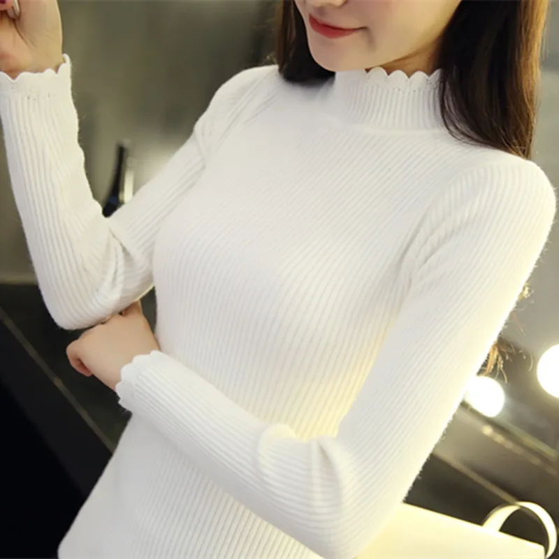 Свитер с полувысоким воротником для женщин на осень и зиму 2020 |