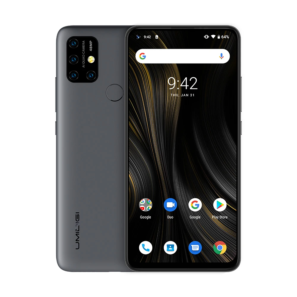 UMIDIGI power 3 Android 10 48MP Quad AI камера 6150 мАч 6,5" FHD+ 4 Гб 64 Гб Helio P60 глобальная версия смартфон NFC предпродажа - Цвет: Space Gray