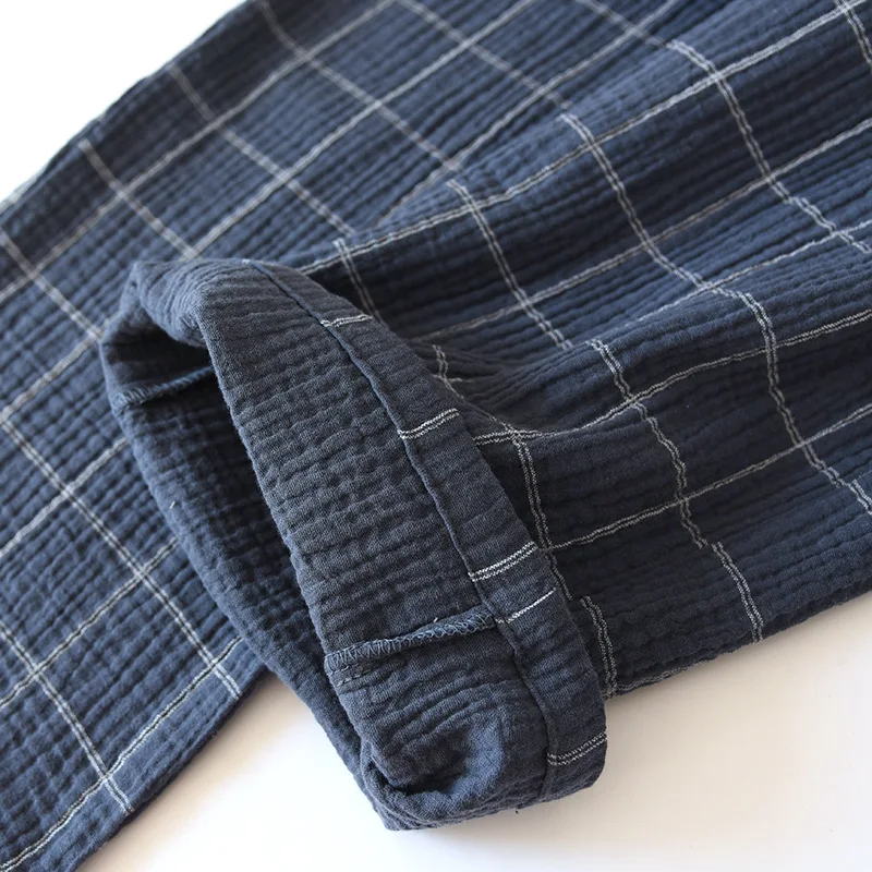 

Spring Autumn Cotton Male Nightwear 2PCS Pajamas Set Soft Shirt&Pants Pyjamas Casual Home Clothes Loose Sleepwear Pijamas