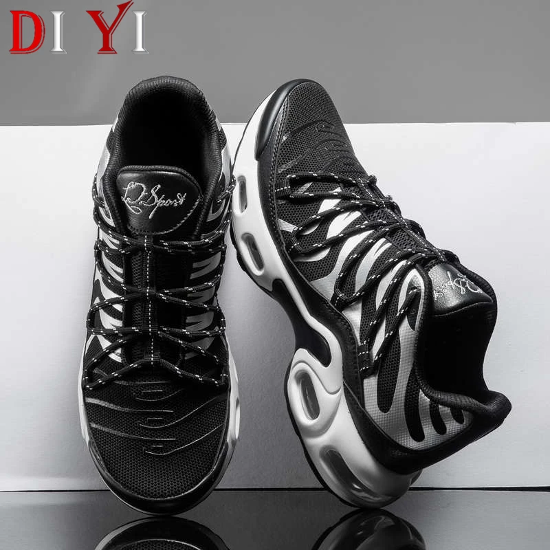 Мужские кроссовки на шнуровке сетчатые дышащие для бега с воздушной подушкой