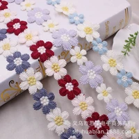 5 yards double color water soluble flower embroidery ribbons diy crafts headwear clothing trim accessories
