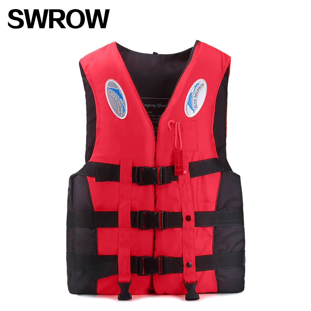 

2021 NEW Universal Polyester Adult Life Jacket Swimming Boating Ski Vest+Whistle Outdoor Practical Life Jacket Whistle