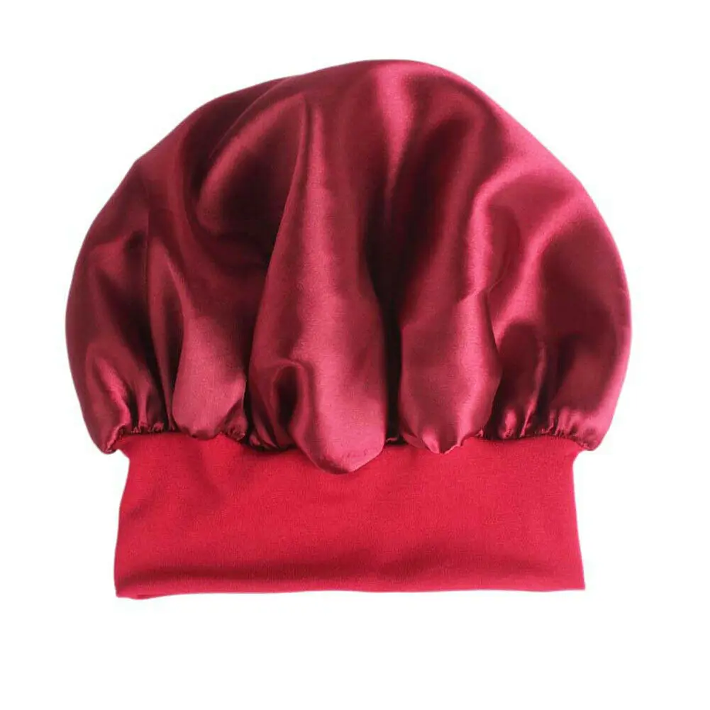 

2020 Newly Women's Satin Solid Sleeping Hat Night Sleep Cap Hair Care Bonnet Nightcap For Women Men Unisex Cap bonnet de nuit