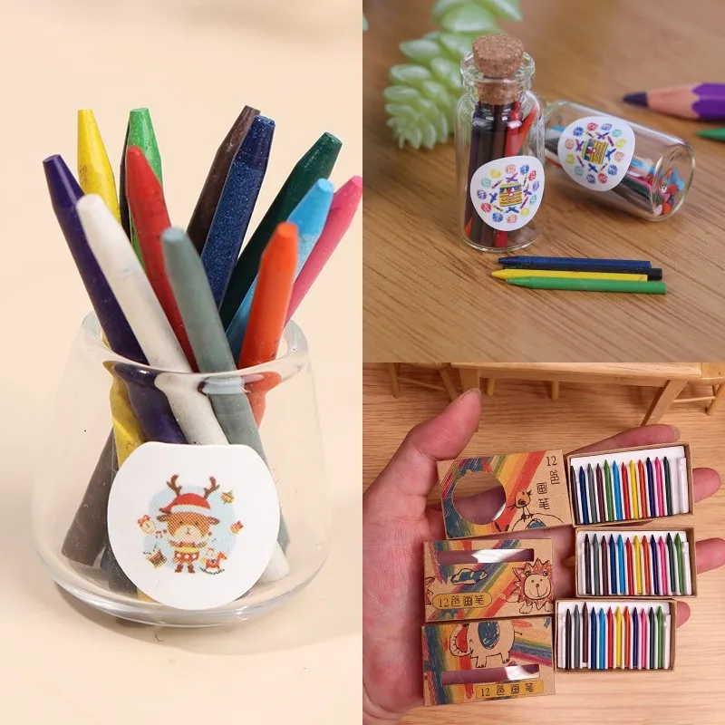 

Mini Dollhouse Miniature Color Crayon Doll House Accessories 1 Set 12 Colors For 1:6 Or 1:12 Dollhouse Dolls House Decoration