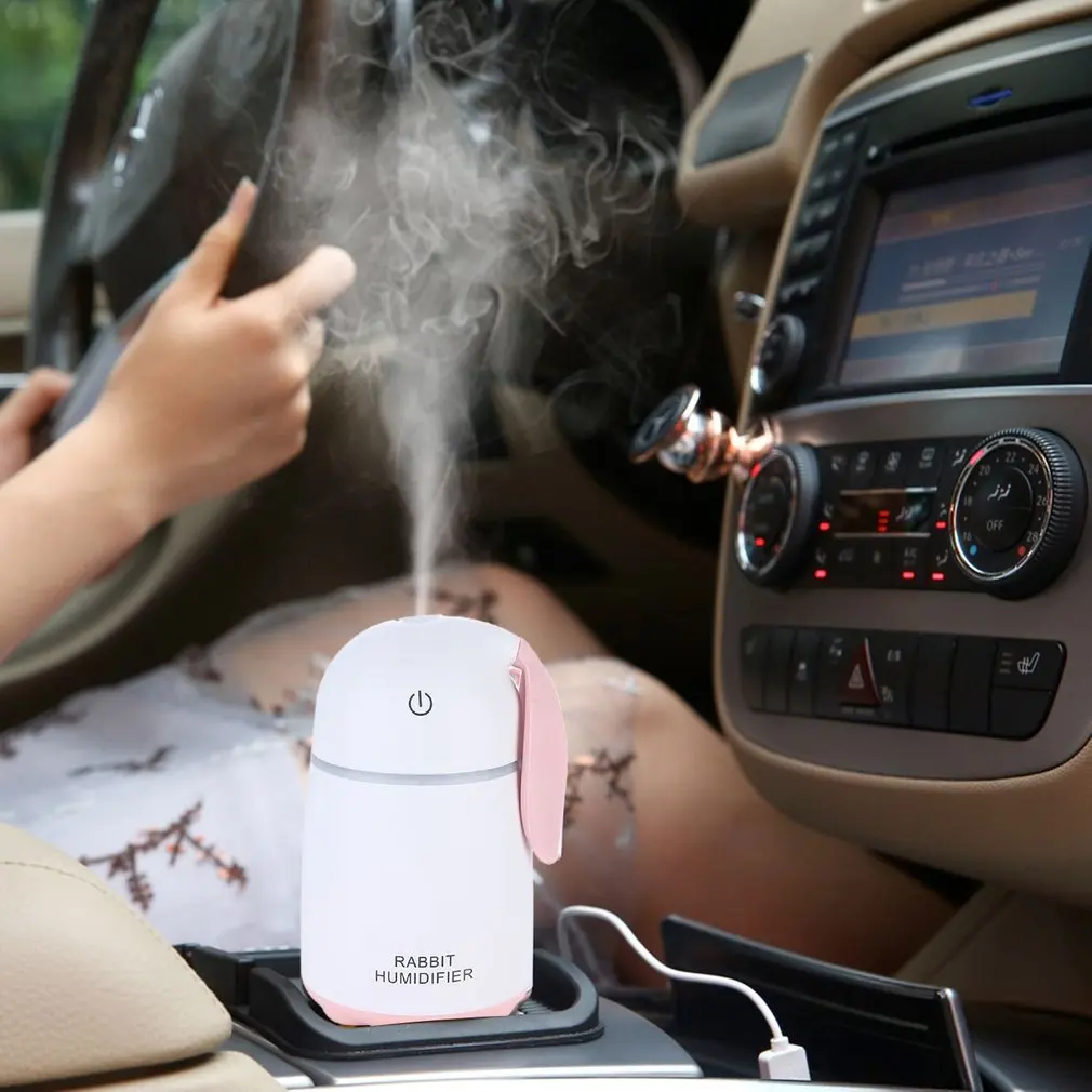 

2018 New USB Mini Water humidifier Top Mist Diffuser Ultrasonic Air Humidifier Creative Cartoon Rabbit Car Atomizer Air Purifier