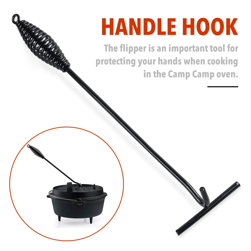 

Portable Non-stick Cast Iron Cookware Oven Outdoor Camping Barbecue Soup Pot Lifter Camping Cookware Kitchen Tools