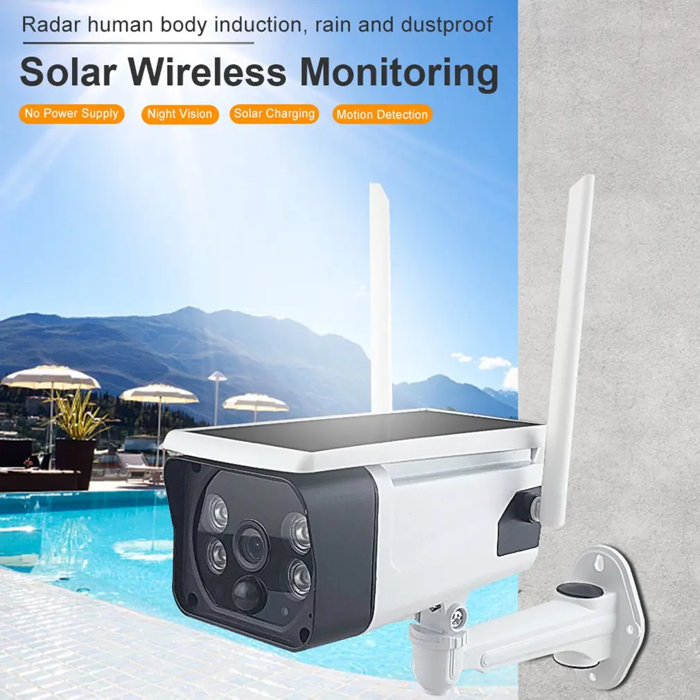 

Водонепроницаемая уличная камера видеонаблюдения на солнечной батарее, 1080P