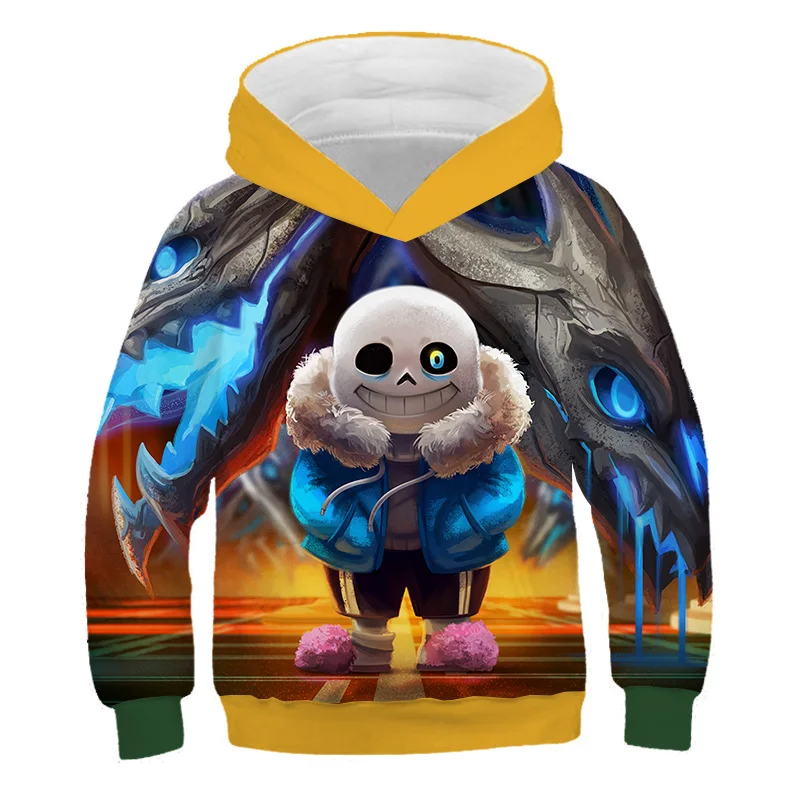 Детский свитер с капюшоном с 3D принтом в виде героя мультфильма «Undertale» Летняя Детская уличная модная Толстовка для отдыха для мальчиков и девочек - Цвет: TNT-822