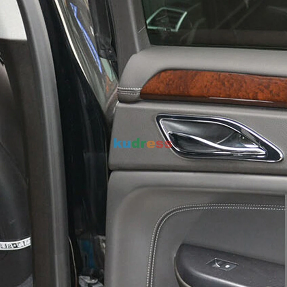 Для Cadillac SRX 2012 2013 Автомобильный хромированный нержавеющий стильный интерьер внутренняя боковая дверная ручка отделка чаши авто аксессуары