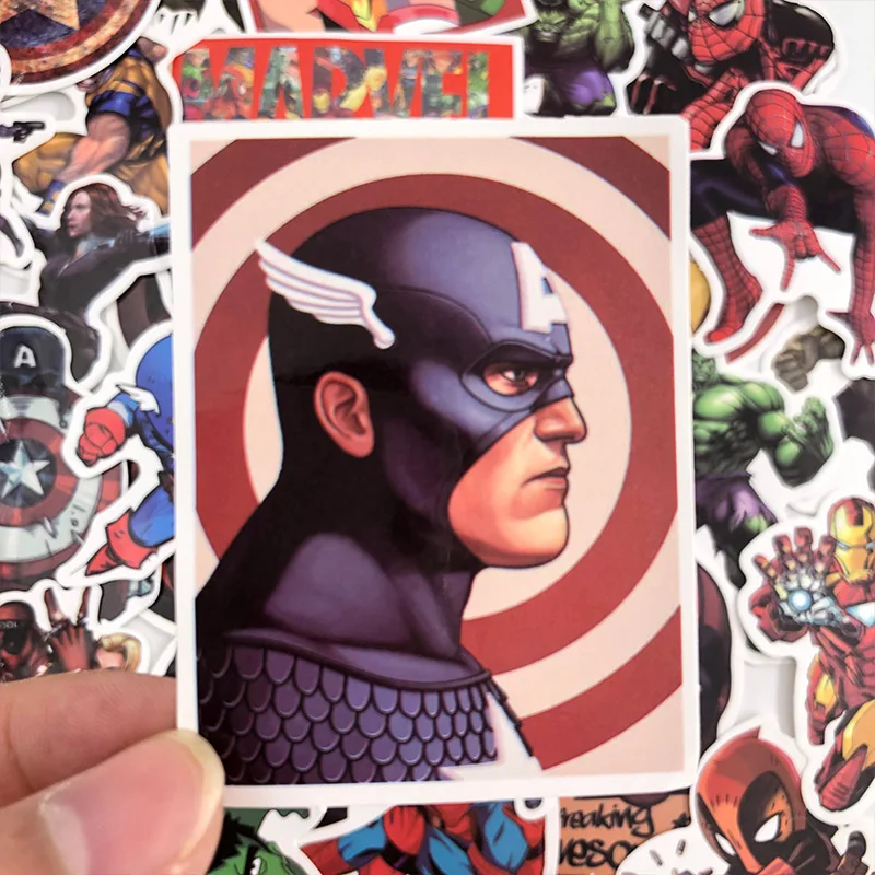 50 шт. милые водонепроницаемые наклейки s для MARVEL граффити наклейка для скейтборда багаж ноутбук блокнот "Гитара" автомобиль