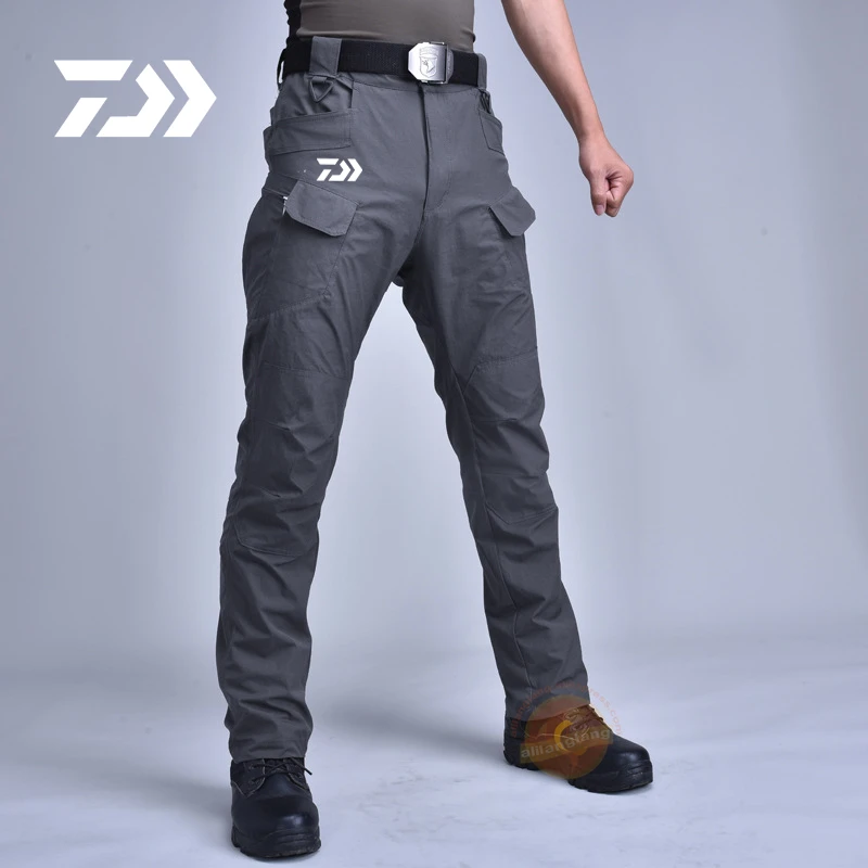 

New Fishing Pants Waterproof Fishing Clothes Hiking Multi-Pocket Outdoor Hunting Men Pants Tactics Trousers Fishing Clothing