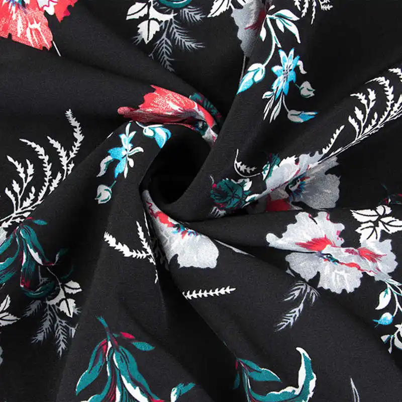 

2021 New Autumn Winter Fashion Floral Dress Women Casual Full Sleeve High Waist Loose Print Dress