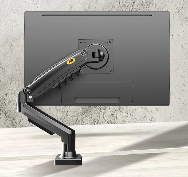 2021 new nb f80 desktop gas spring 17 30 lcd led monitor holder mount arm full motion display stand loading 2 9 kgs free global shipping