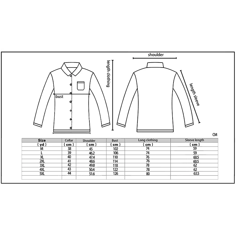 Рубашка Aoliwen мужская с длинным рукавом Классическая блуза карманами