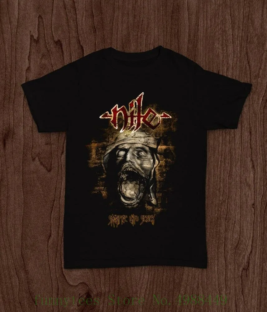 

Nile Sacrifice Into Sebek Technical Death Metal Band T Shirt Tee S M L Xl 2xl New Funny Fashion Hot