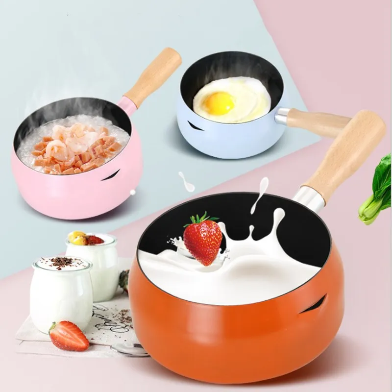 Деревянный большой живот молочный горшок бытовой три Цвет с антипригарным