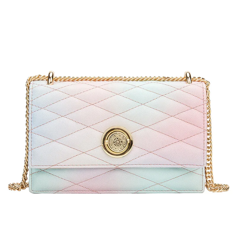 

Rainbow Bag European and American Niche Rhombic Chain Small Fragrance Bag Female 2021 New Shoulder Messenger Bag