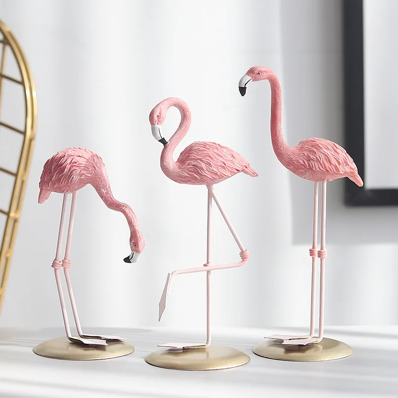 Nordic Creative Resin Crafts Flamingo Decoration Home Living Room Desk Wine Cabinet | Дом и сад