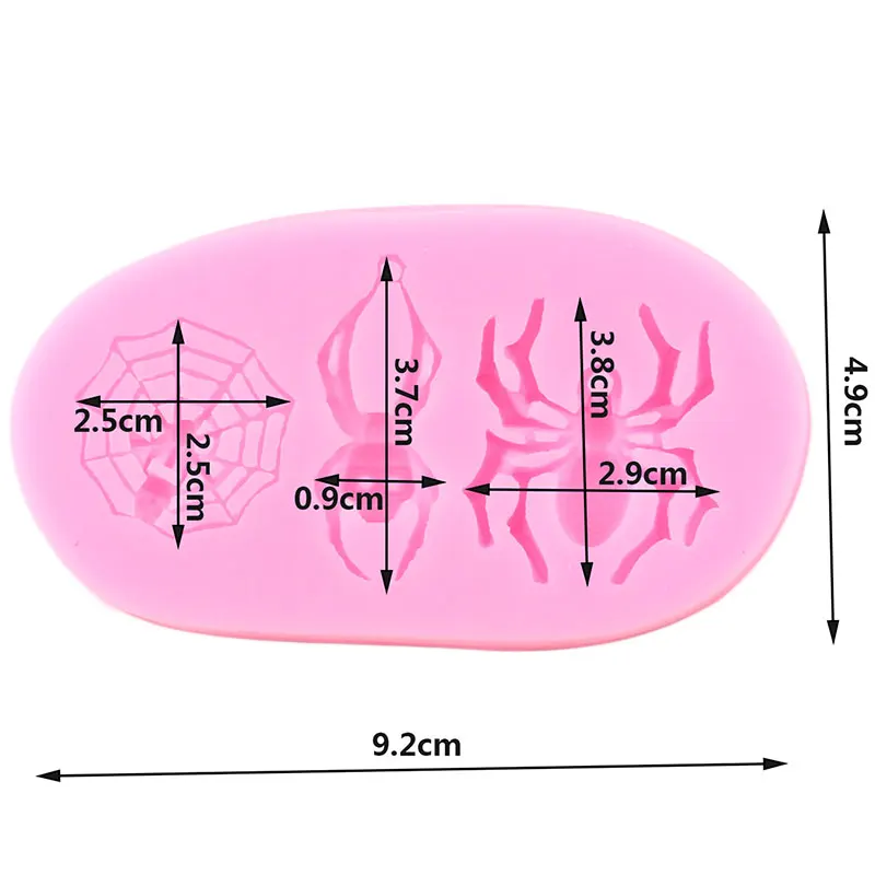 Хэллоуин паук границы силиконовые формы кекс Топпер инструменты для украшения