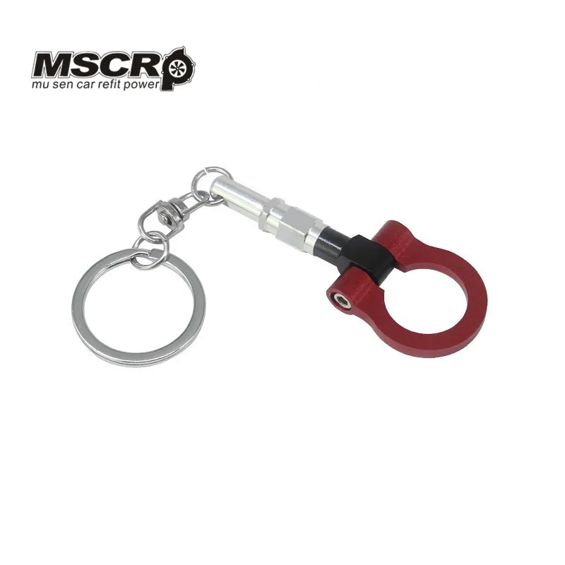 Красный буксировочный крючок вешалка алюминиевый брелок для ключей