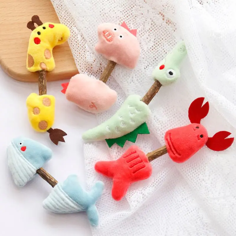 

Funny Pet Plush Doll Molar Stick Toys Interactive Teeth Grinding Depressurize Toys For Kitten Cats Pet Traing Accessories