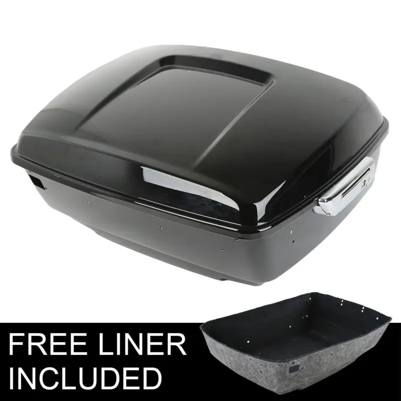 

Motorcycle Vivid Black 13.7" King Pack Trunk For Harley Tour Pak Touring 2014-2021 2018 2019 2020