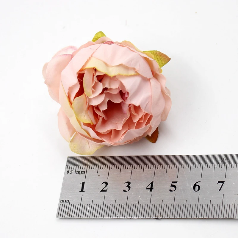 

6PCs/Lot 5cm Silk Peony Flower Head Artificial Fake Flowers For Wedding Party Home Decoration DIY Wreath Scrapbook Supplies
