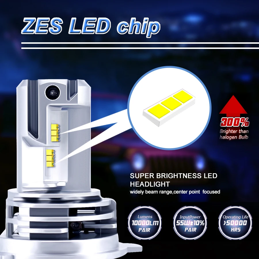 H4 Led Motorcycle Headlight HS1 LED Moto Bulb Fog Lamp H1 H7 HB3 HB4 H11 Headlamp Light 10000LM Car 6500K |