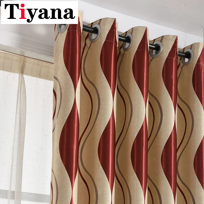 Качественные элегантные европейские полосатые геометрические занавески для