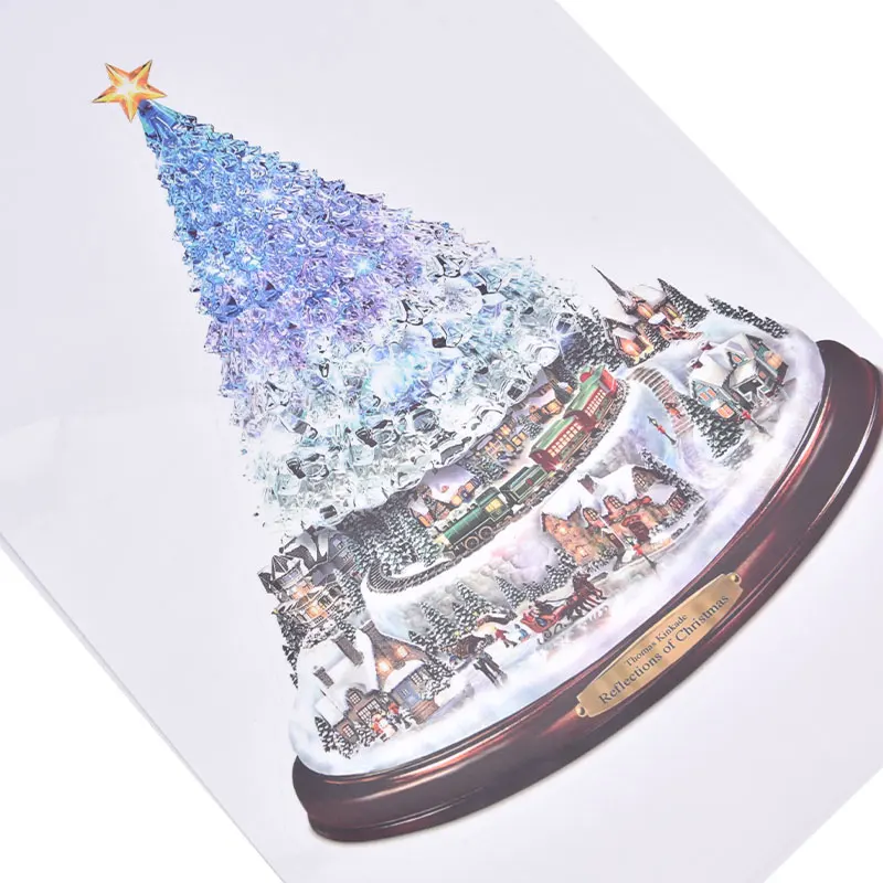 

Christmas Tree Rotating Sculpture Train Decorations Paste Window Paste Stickers
