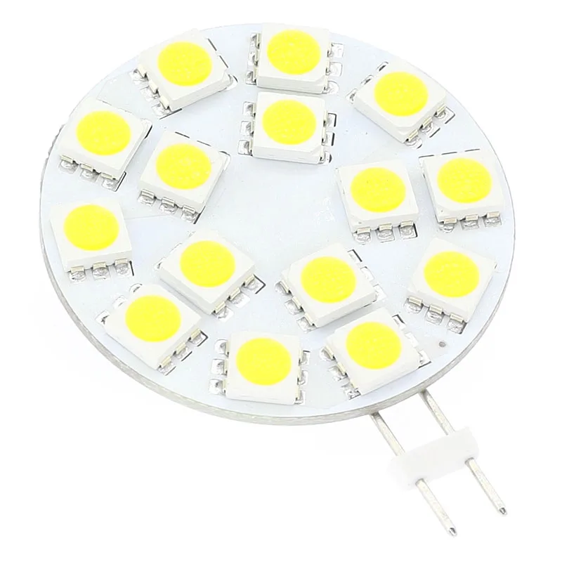 

Free Shipment 15led 5050 SMD Wide voltage AC/DC10-30V LED Lamp Spot Light Boat Marine Carts Capmer G4 BaseLighting 10pcs/lot