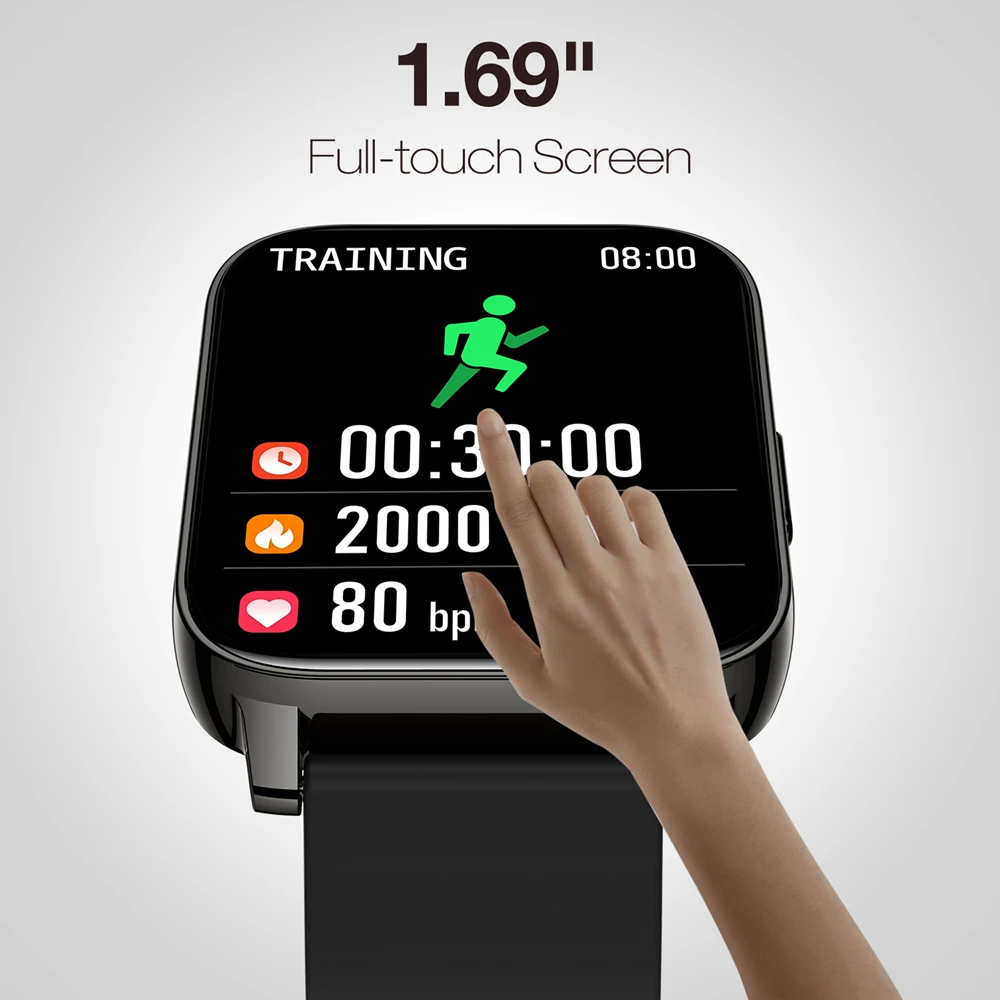 Allcall P36 1.69 inch Smart Watch Men Fitness Tracker IP67 waterproof Women Bluetooth Smartwatch for iOS Android Apple Xiaomi