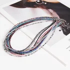 Простое Ожерелье с бусинами в богемном стиле для женщин ручной работы с крошечными натуральными камнями мужской чокер INS Женская цепочка до ключицы Модные ювелирные изделия