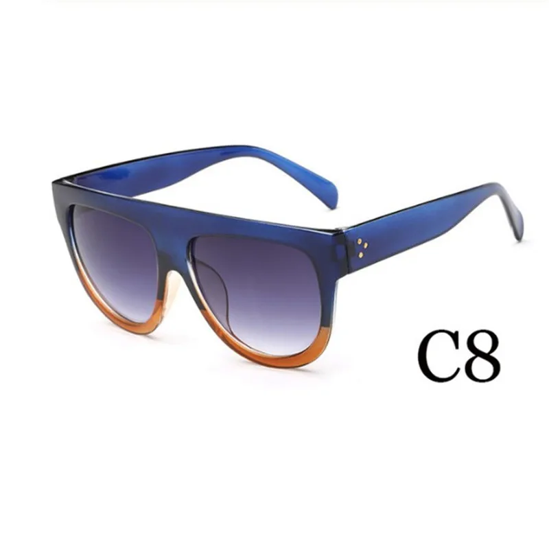 Большие женские модные брендовые дизайнерские Винтажные Солнцезащитные очки на