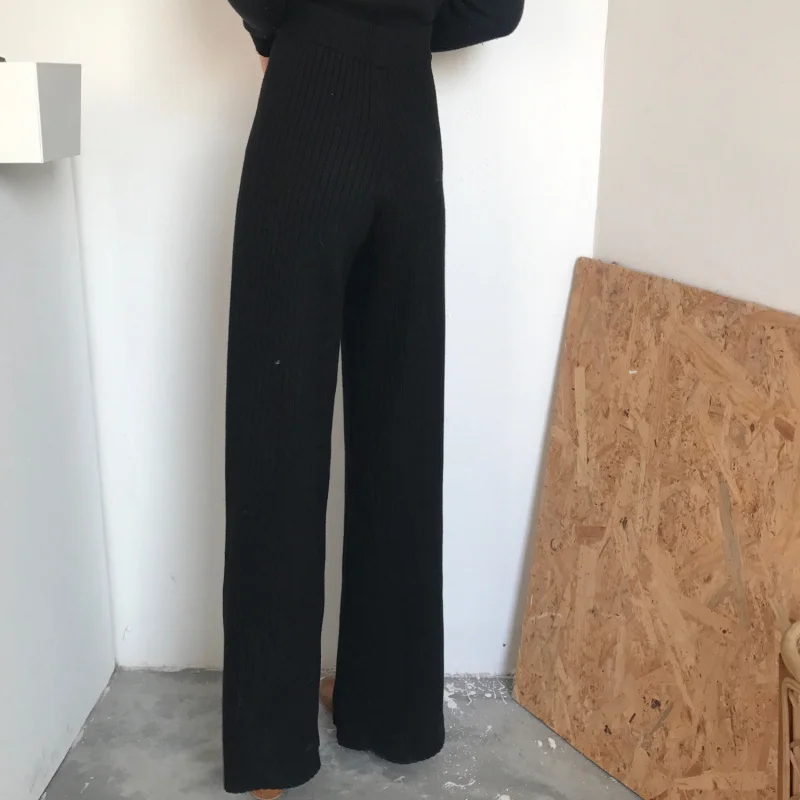 

sweatpants Korean style bow drawstring solid wide leg pants loose casual style drawstring casual style Women's Clothing Capris