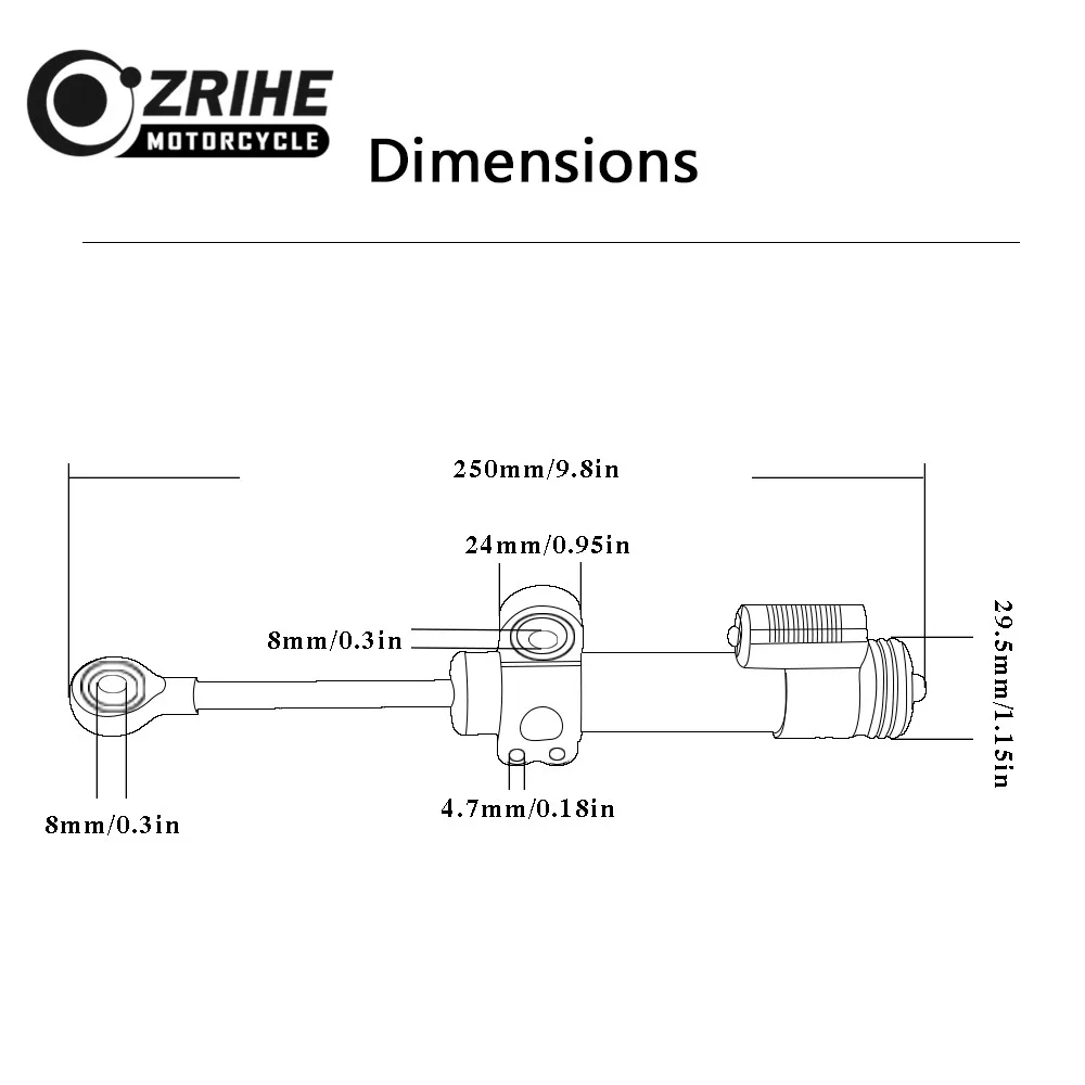 Универсальные аксессуары для мотоциклов ZRIHE Регулируемый стабилизатор рулевого